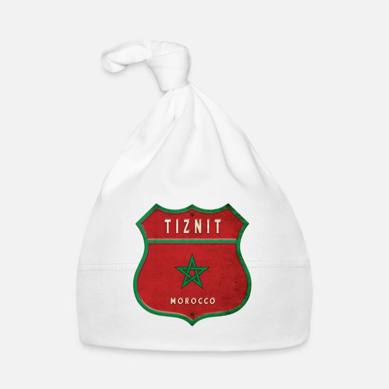 Design du drapeau marocain de Tiznit Bonnet bio Bébé