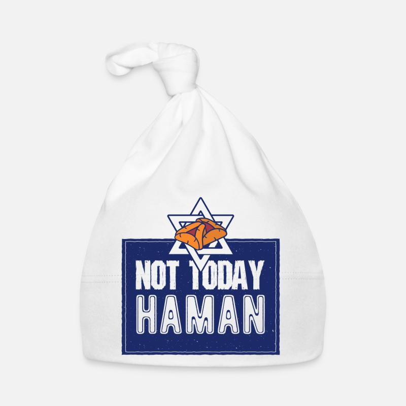 Not Today Haman Purim Judaism Organic Baby Cap