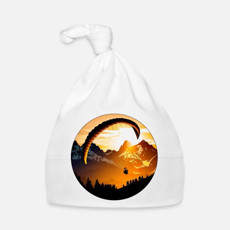 Paragliding in the mountains Organic Baby Cap