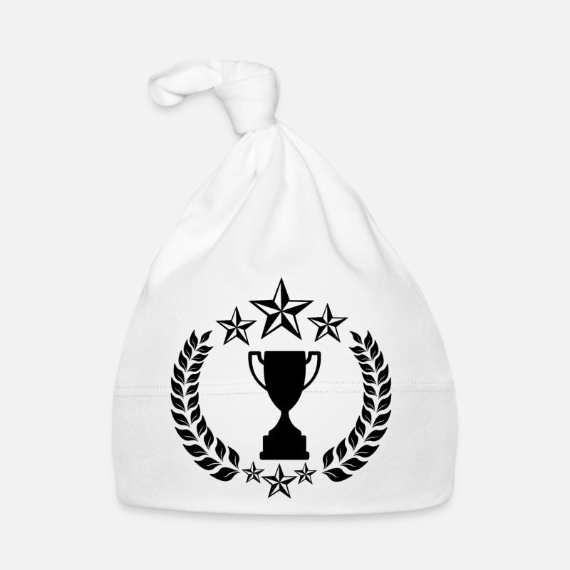 Laurel wreath star or cup winner Organic Baby Cap