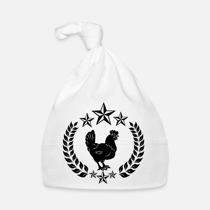 Poulet noir avec étoiles Bonnet bio Bébé