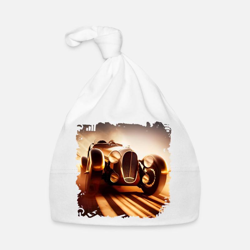 Beim Oldtimer-Rennen einen Oldtimer erleben Baby Bio-Mütze