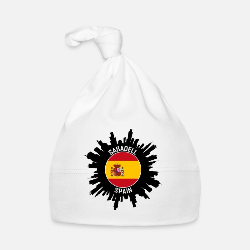 Sabadell Skyline Spanien Flagge Reise Souvenir Baby Bio-Mütze