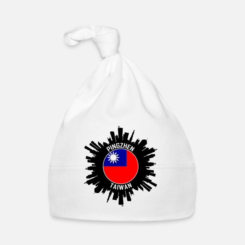 Pingzhen Skyline Taiwan Flagge Reise-Souvenir Baby Bio-Mütze