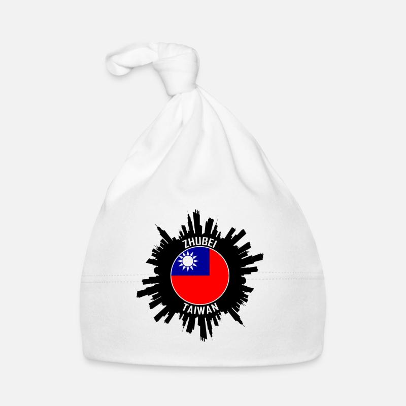 Zhubei Skyline Taiwan Flagge Reise-Souvenir Baby Bio-Mütze