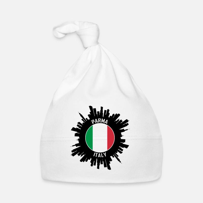 Parma Skyline Italy Flag Travel Souvenir Organic Baby Cap