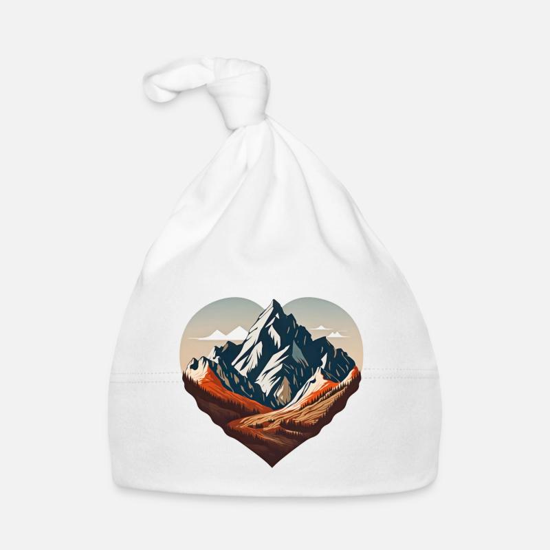 Paysage de Bergherz - Bonnet bio Bébé - blanc
