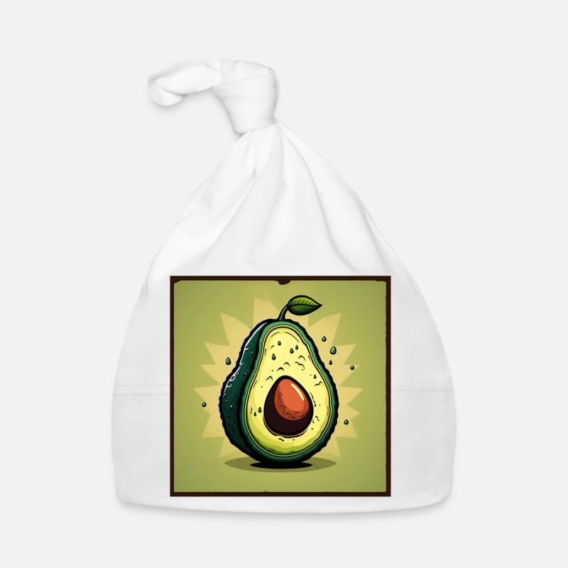 Avocado - Baby Bio-Mütze - Weiß