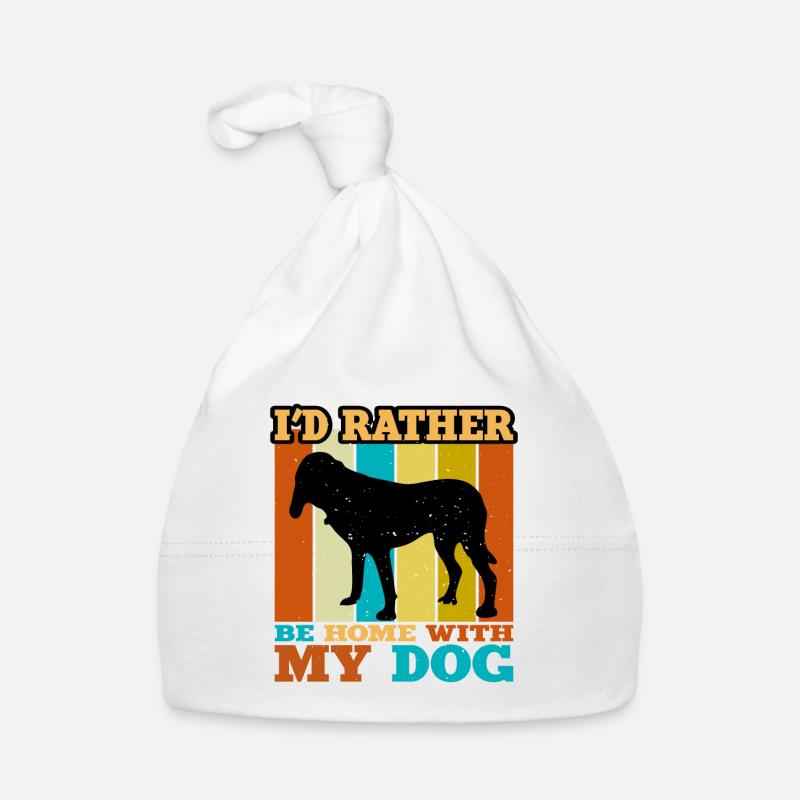 Bluetick Coonhound Dog Silhouette Rétro Coucher de soleil Bonnet bio Bébé