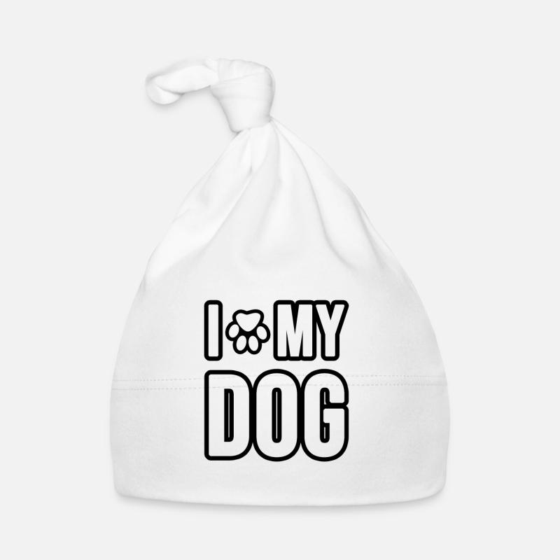 I love my Dog or Cat. Ich liebe meinen Hund oder m Baby Bio-Mütze