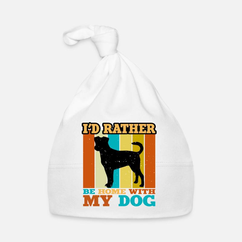 Chien de ferme suédois danois Silhouette Retro Coucher de soleil Bonnet bio Bébé
