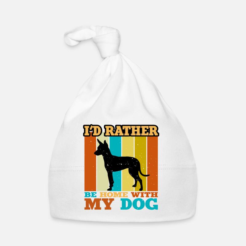 Anglais Toy Terrier Black Tan Dog Silhouette Bonnet bio Bébé