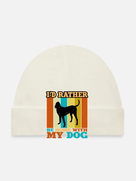 Gascon Saintongeois Dog Silhouette Retro Sunset - Bonnet bio Bébé - blanc - Devant