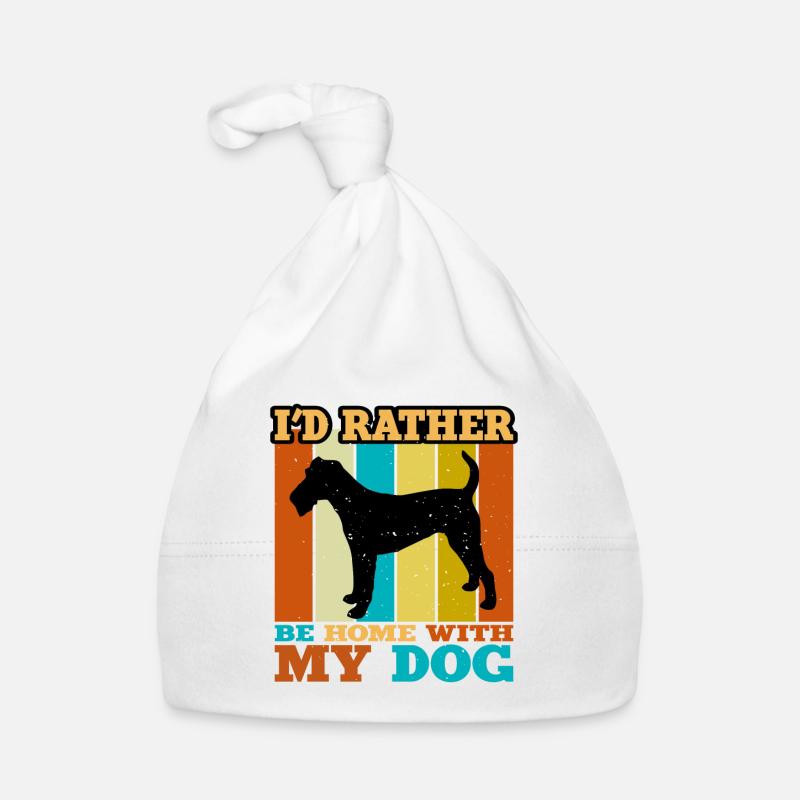 Irish Terrier Dog Lover Silhouette Vintage Sunset Bonnet bio Bébé