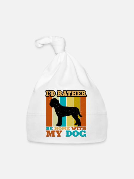 Lagotto Romagnolo Dog Love Silhouette Retro Sunset - Organic Baby Cap - white - Front