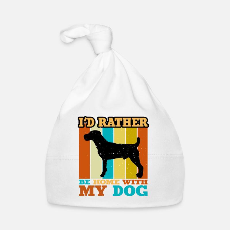 Parson Russell Terrier Dog Silhouette Retro Sunset Bonnet bio Bébé
