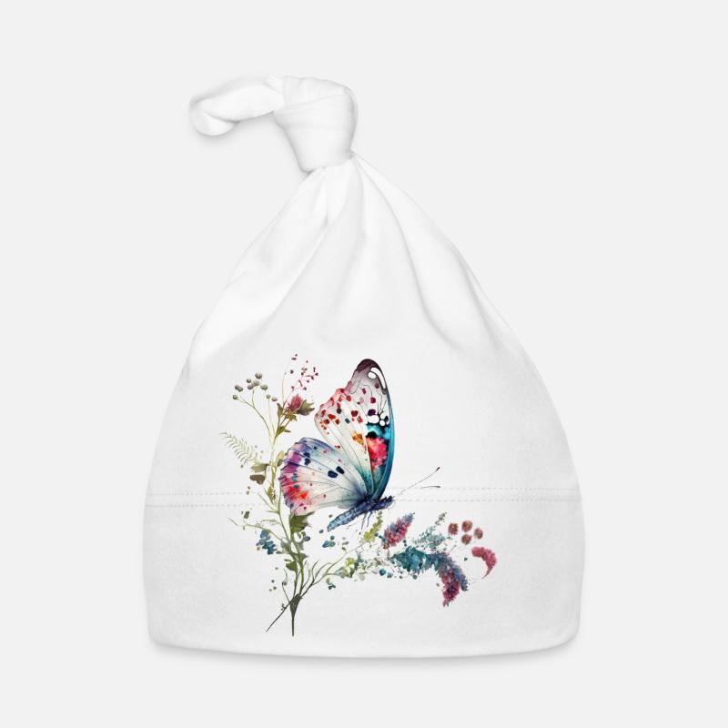 Delicate butterfly Organic Baby Cap