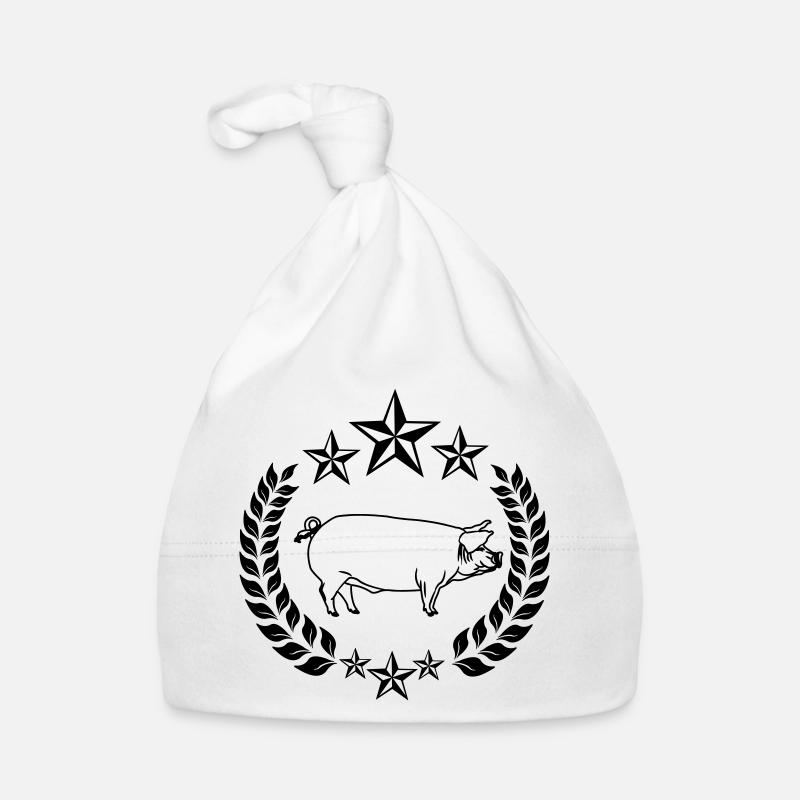 Cochon transparent cochon dans une couronne de laurier Bonnet bio Bébé