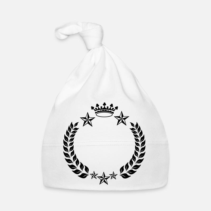 Laurel wreath star crown Organic Baby Cap