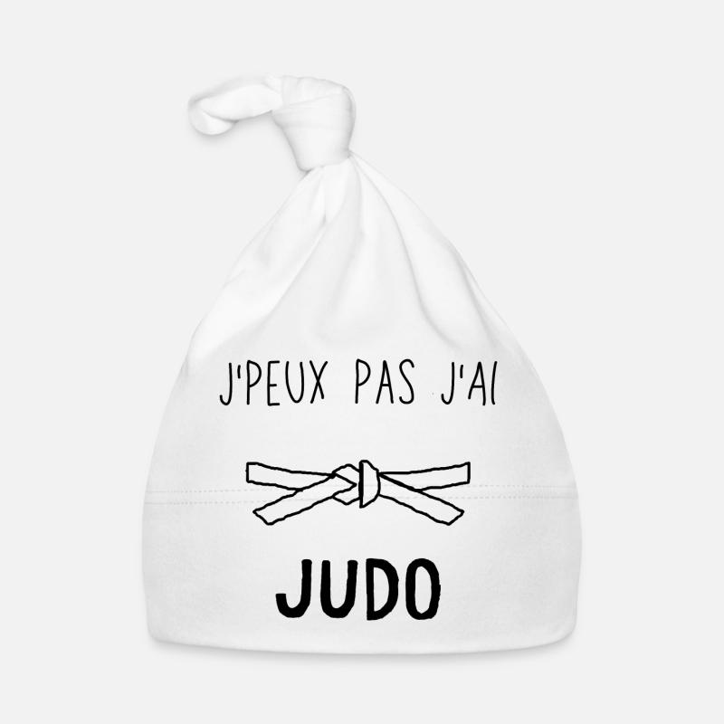 J Peux Pas J Ai Judo - Bonnet bio Bébé - blanc