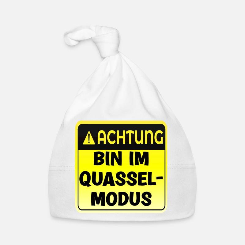 Lustige Muttertagssprüche - Quasselmodus Warnung Baby Bio-Mütze