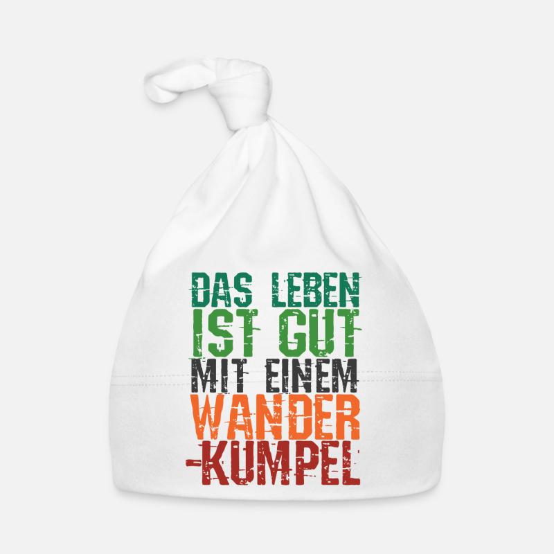 Wanderwege Wanderer Statement Klettern Wandern - Baby Bio-Mütze - Weiß