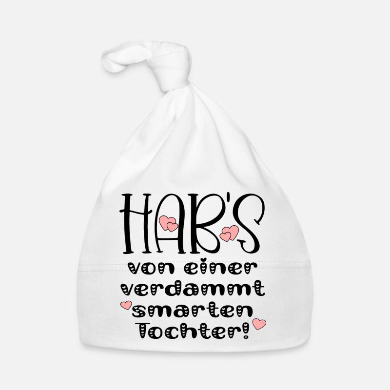 FRECHE FAMILIENSPRÜCHE GESCHENKE TOCHTER ELTERN Baby Bio-Mütze