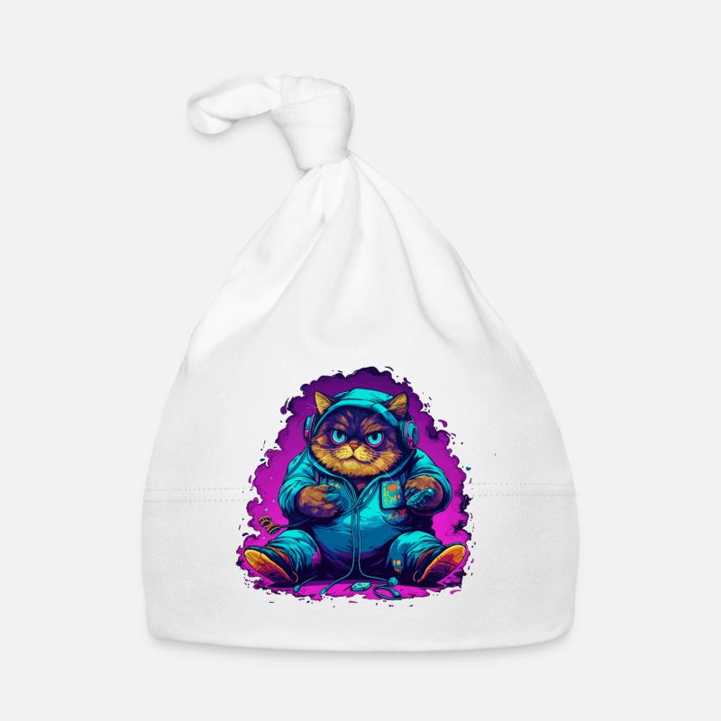 fat gamer chat japonais avec Controll Syntwave Bonnet bio Bébé