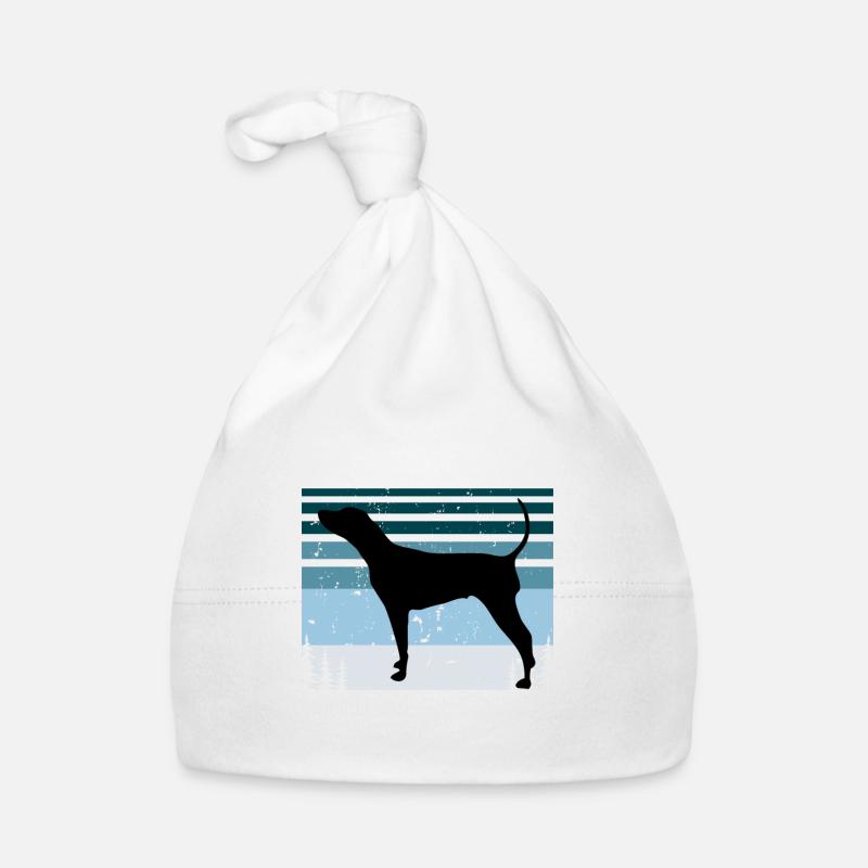 Noir Et Tan Coonhound Chien Silhouette Rétro Soleil Bonnet bio Bébé
