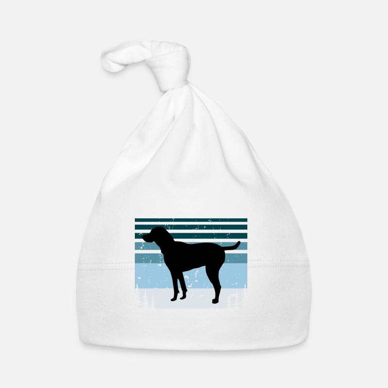 Schwarze und hellbraune Virginia Foxhound Hund Silhouette Baby Bio-Mütze