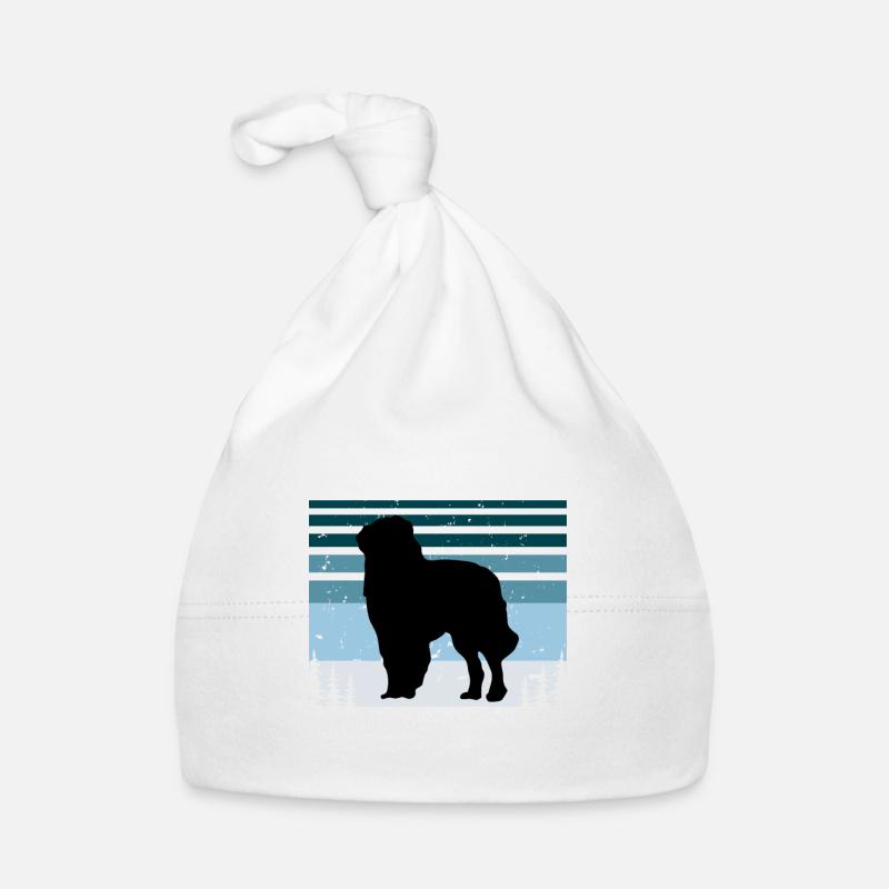 Chien de berger des Carpates Silhouette Rétro Coucher de soleil Bonnet bio Bébé