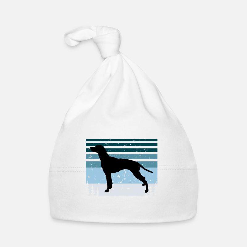 Dalmation Dog Lover Silhouette Vintage Sunset Bonnet bio Bébé