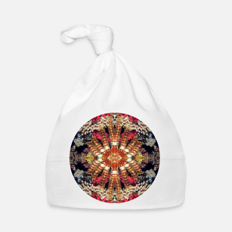 Nature Mandala Underwater, Feather Star Organic Baby Cap