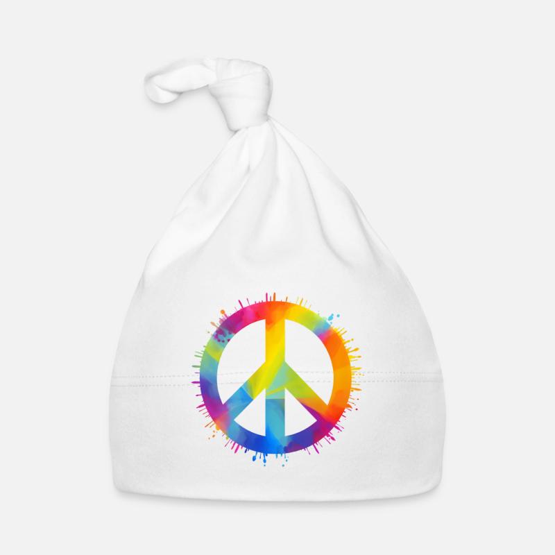 Rainbow Peace Organic Baby Cap