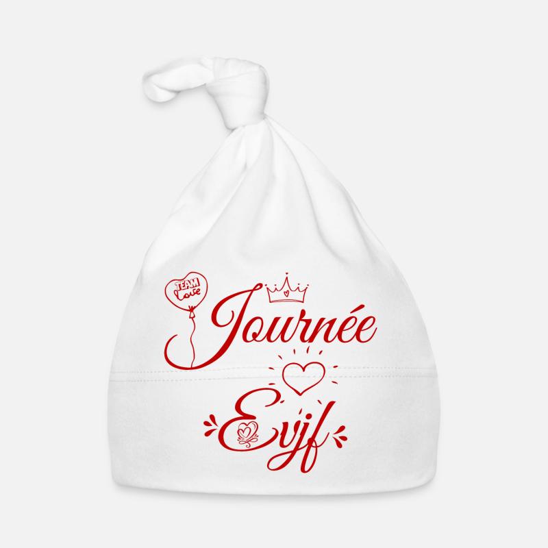 EVJF - Team Future Mariée. Enterrement célibataire - Bonnet bio Bébé - blanc