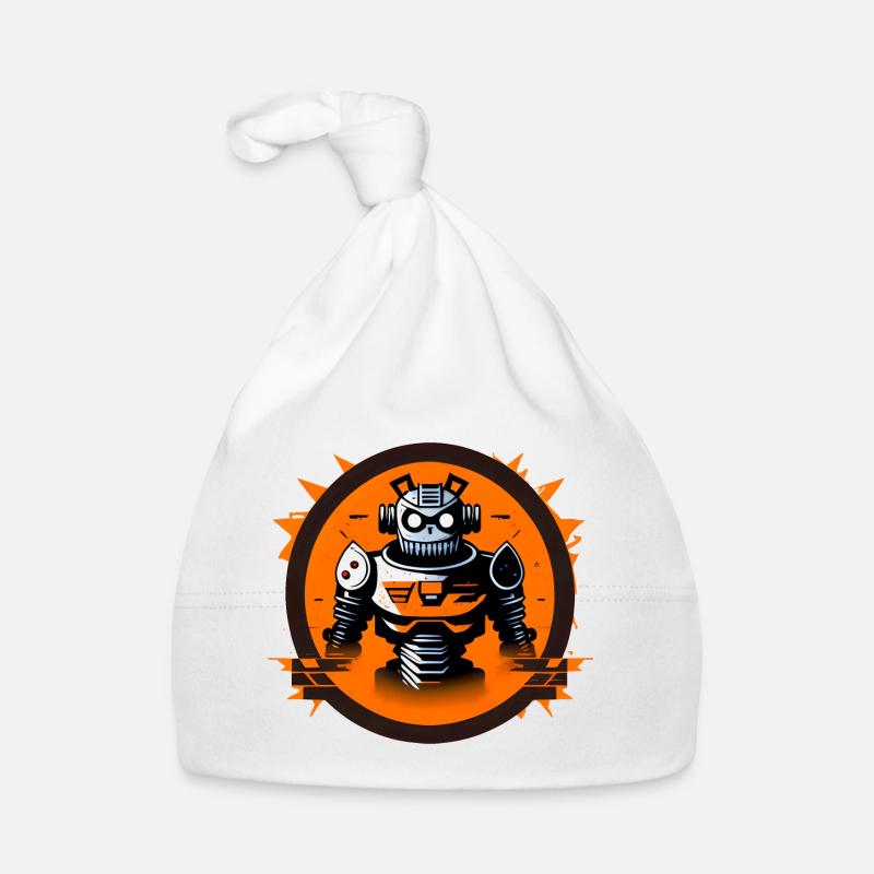 Evil Robot Club Série 01 - Bonnet bio Bébé - blanc