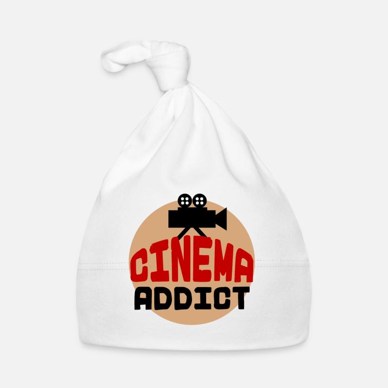 Films Déclaration Films Caméra Cinéma Soirée DVD - Bonnet bio Bébé - blanc