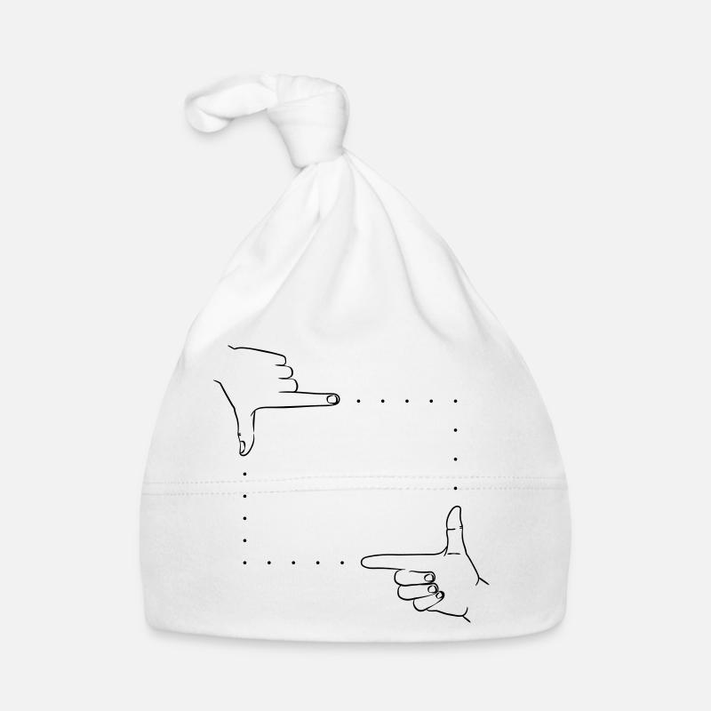 Handzeichen Bildausschnitt Baby Bio-Mütze