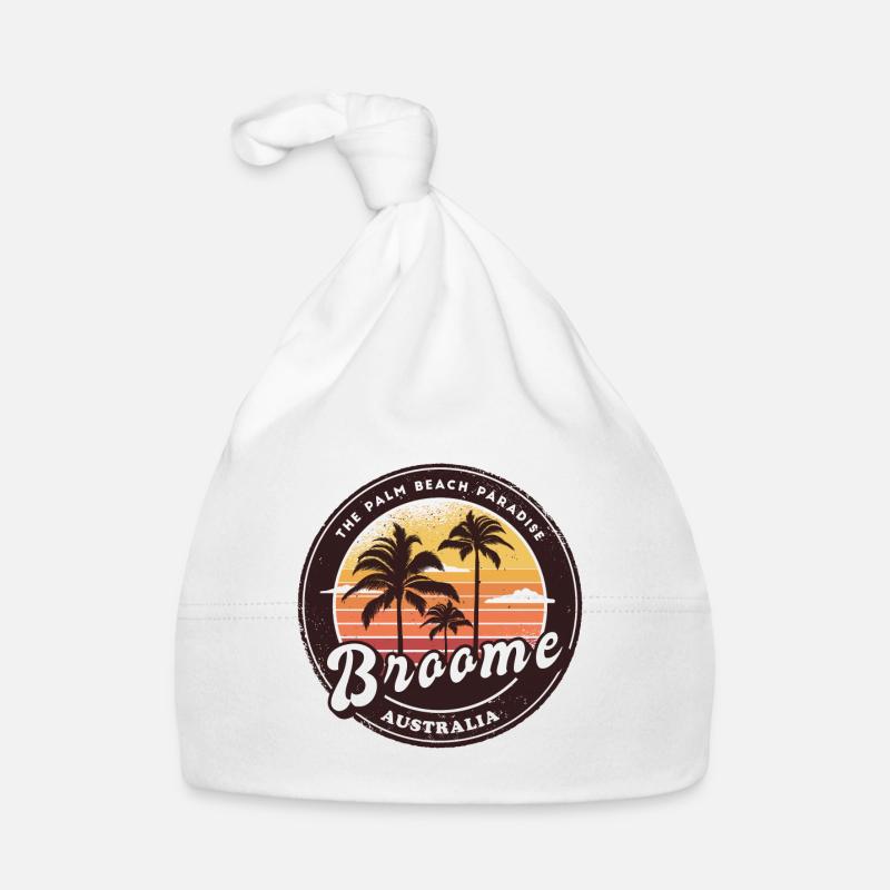 Broome Australia palm design Organic Baby Cap