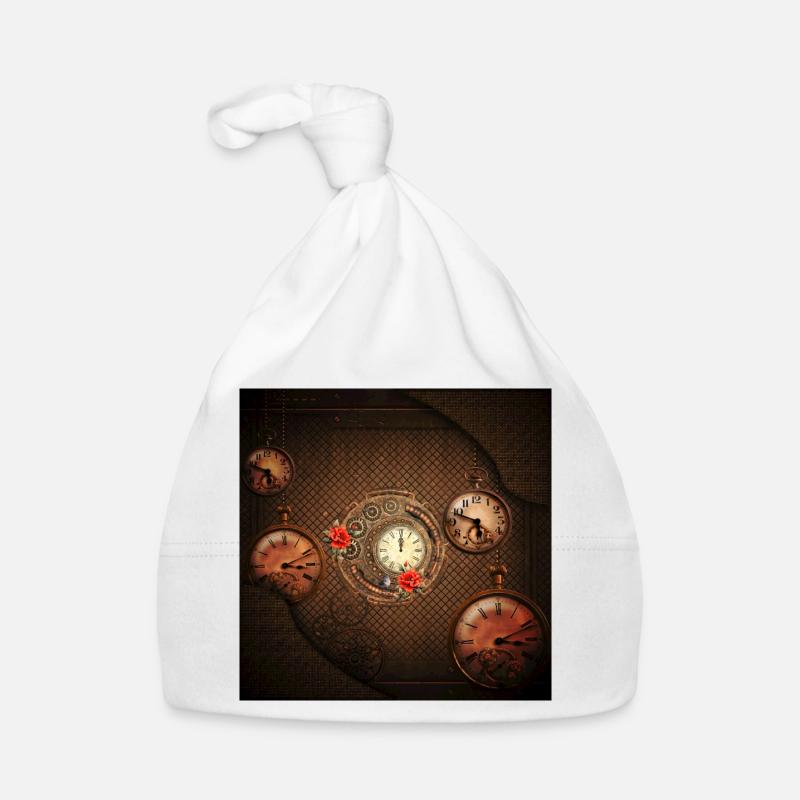 Wonderful steampunk watch Organic Baby Cap