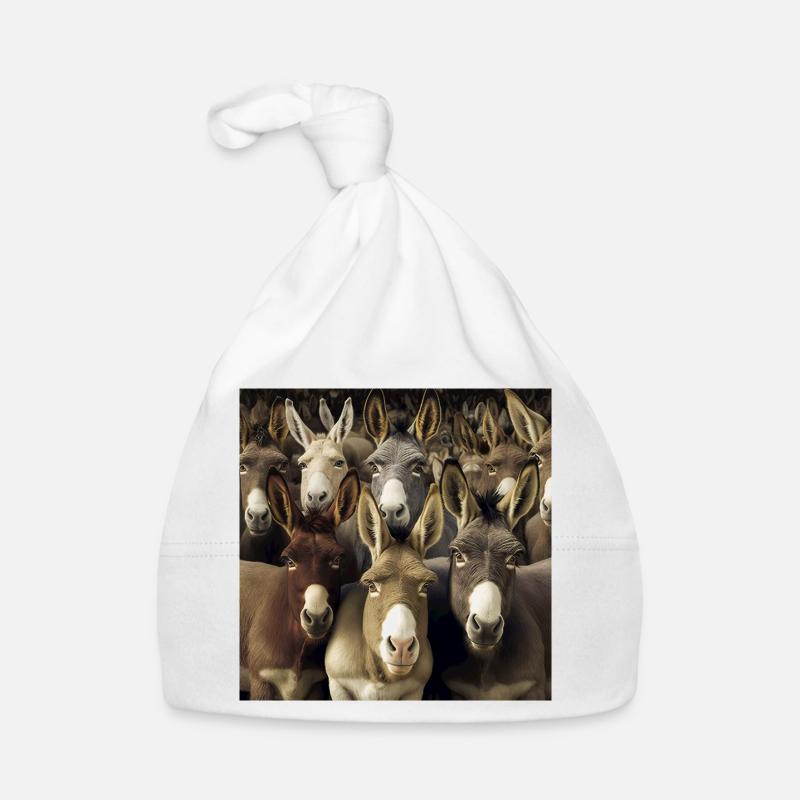 Donkeys Pattern Organic Baby Cap