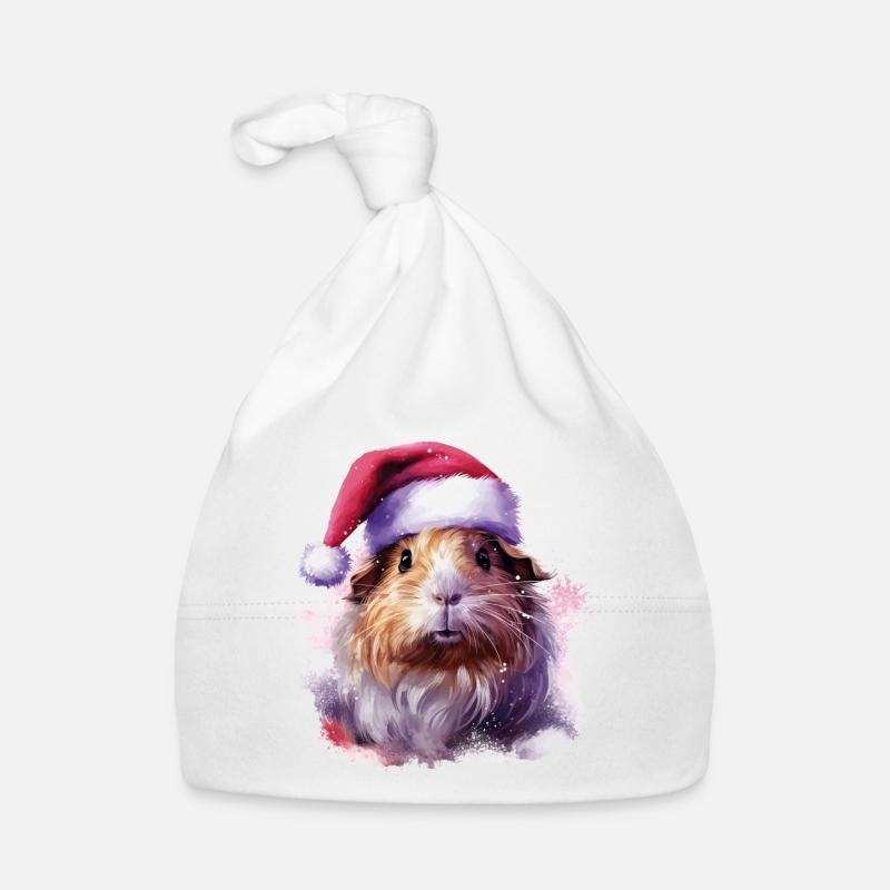 Cochon d’Inde avec chapeau de Père Noël Bonnet bio Bébé