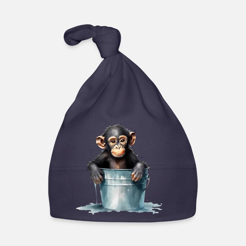 Monkey seeks cooling Organic Baby Cap