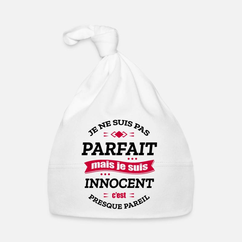 INNOCENT PARFAIT - PRENOM INNOCENT - Bonnet bio Bébé - blanc
