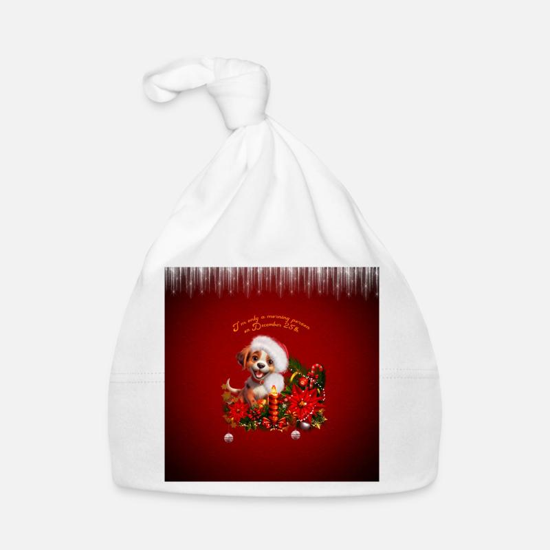 Chiot drôle avec bougie Bonnet bio Bébé