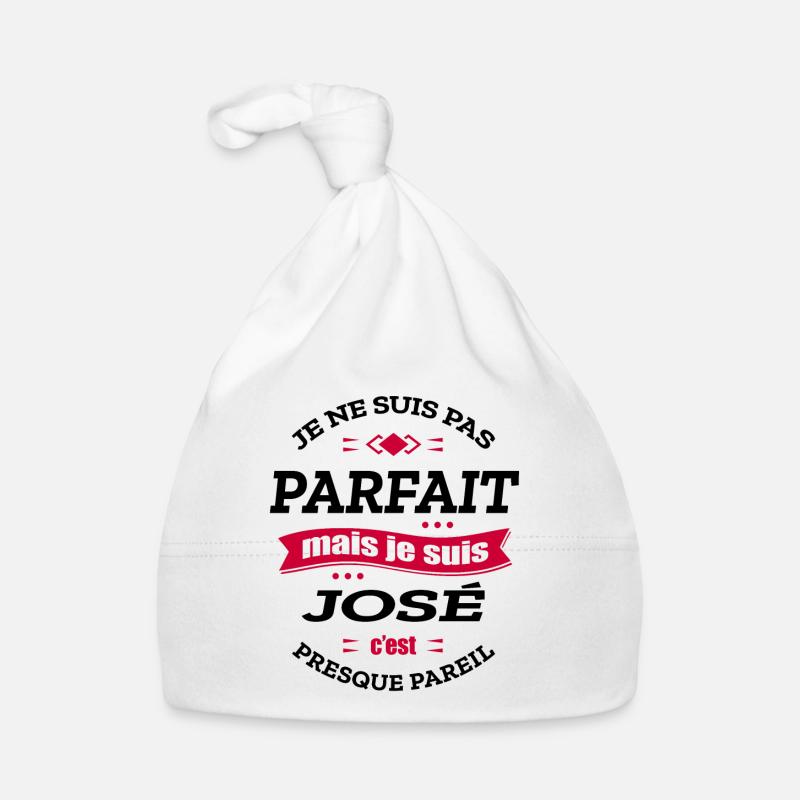 JOSÉ PARFAIT - PRENOM JOSÉ - Bonnet bio Bébé - blanc