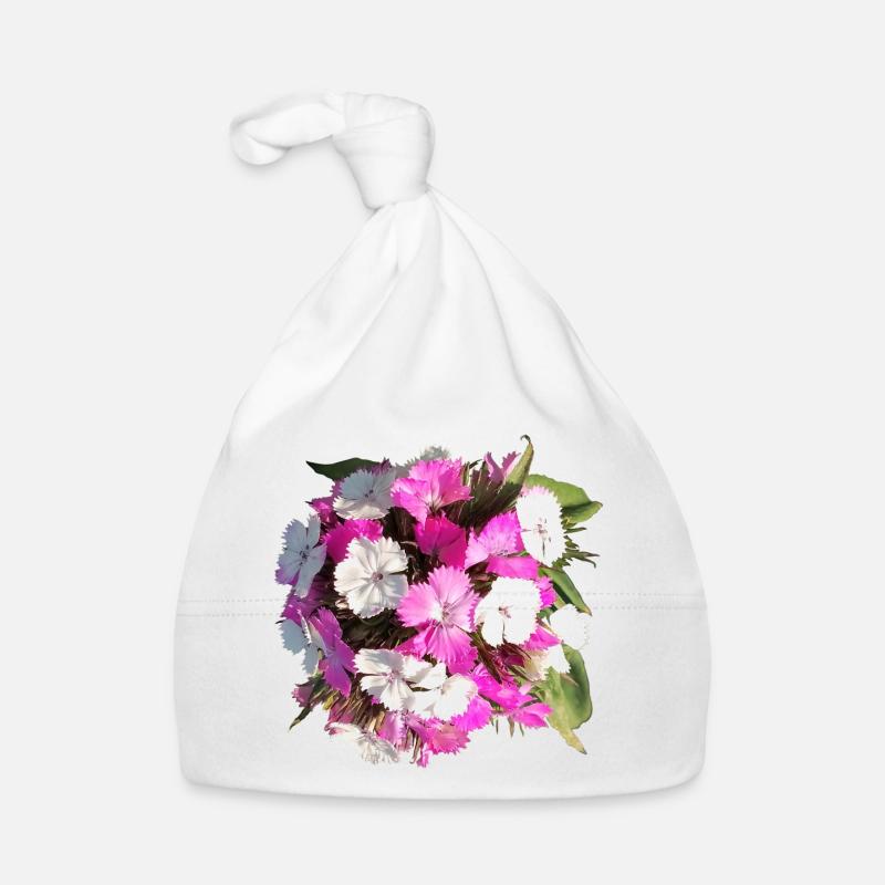 Bouquet d’œillets Bonnet bio Bébé