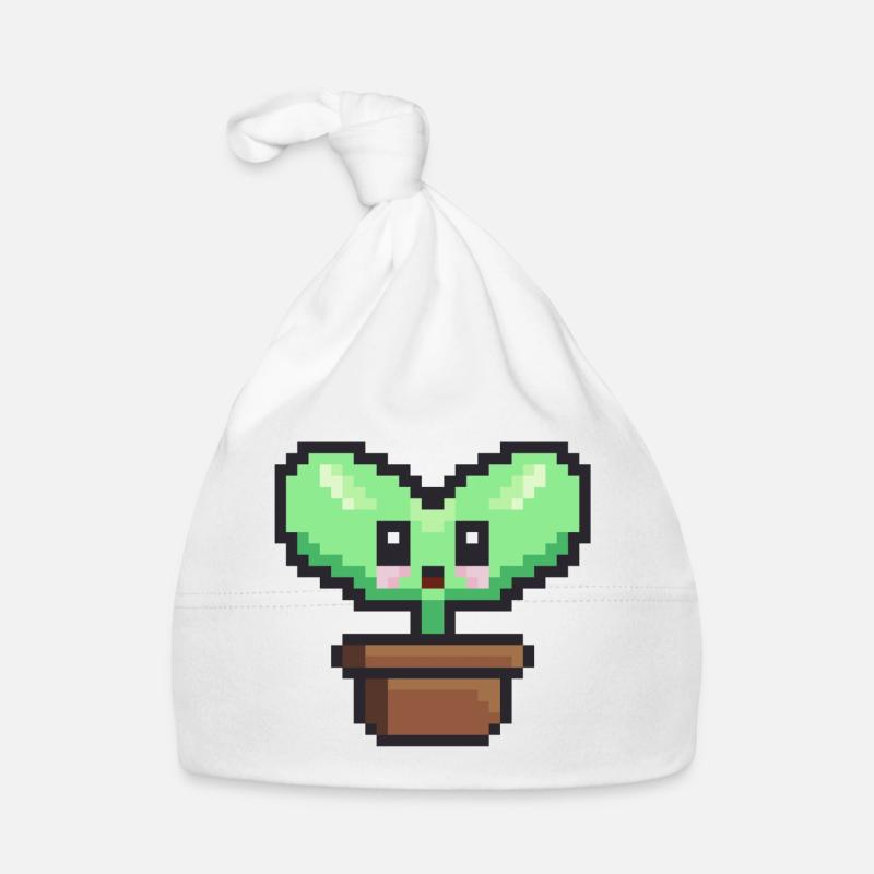 Plant pixel art Organic Baby Cap