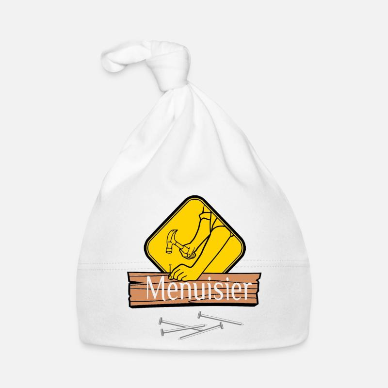 Menuisier - Bonnet bio Bébé - blanc