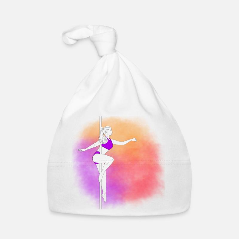 Pole Danse Néon Coucher de soleil Bonnet bio Bébé